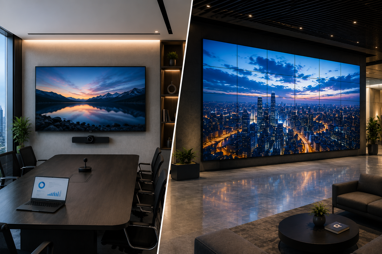 Samsung QBC Series and LED video wall solutions for business displays